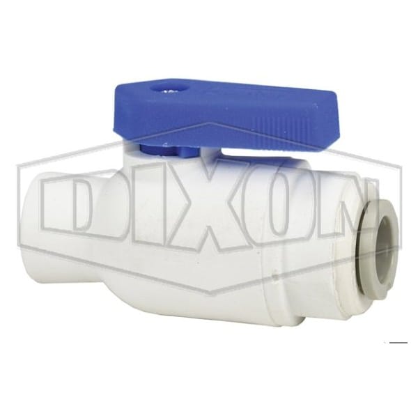 Dixon TrueSeal Ball Valve, 1/4 x 1/8 in, Tube x Female NPTF Connector, Glass-Reinforced Polypropylene Bod PP4VFC2-MG - main